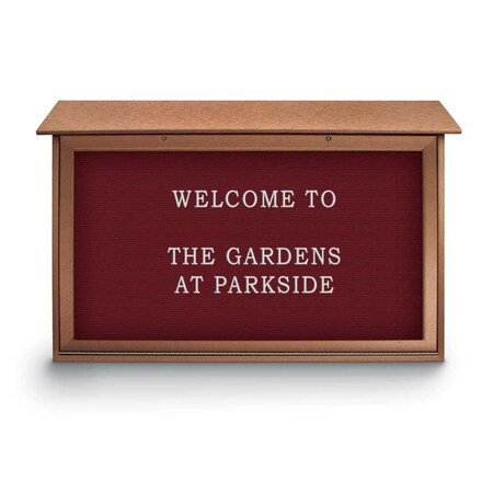 United Visual Products Indoor Enclosed Combo Board, 48"x36", White Frame/White Porc & Cobalt UVCB4836W-WHTPORC-COBACC